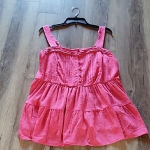 torrid Coral Textured Tiered Camisole Tank